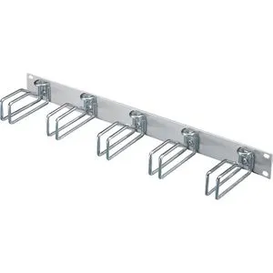 Rittal Rangierpanel 1HE mit 5xMetallbügel - Server Zubehör, hochwertiges Rangierpanel für die ordentliche Kabelverlegung, ideal für 19 Zoll-Montage und sorgt für eine saubere und effiziente Kabelführung.