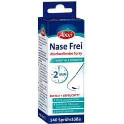 Abtei Nase Frei 2 Min - Schnelle Linderung - Arzneimittel zur schnellen Befreiung der Nase in weniger als 2 Minuten, mit 100 % reinem hypertonen Meerwasser und ätherischen Ölen für ein erfrischendes Gefühl.