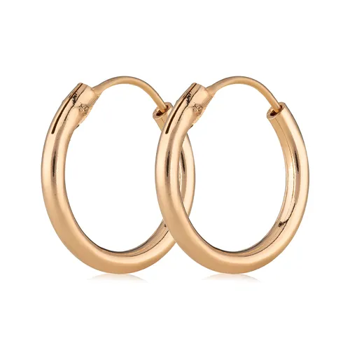 PAAR Creole Ohrringe VERGOLDET Ohrschmuck Ohrhänger 16mm 5077