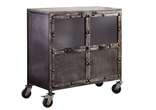 Kleine Industrial Vitrine von Massivholzmöbel24