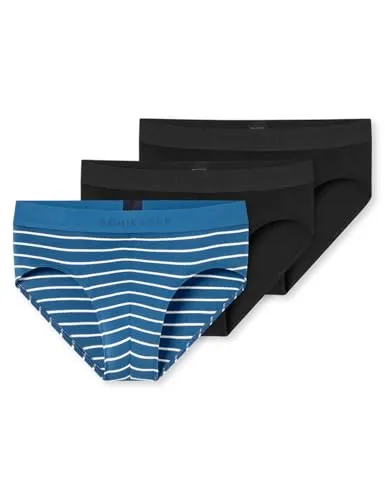 Schiesser Herren 3 Pack Slips aus Bio Baumwolle - Herren-Slips aus Bio Baumwolle, hohe Qualität und Komfort, ideal für den täglichen Gebrauch im Multipack.