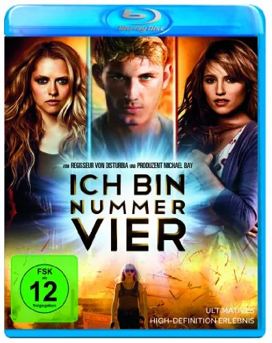 Ich bin Nummer Vier [Blu-ray] - Spannender Sci-Fi-Film, freigegeben ab 12 Jahren, ideal für Filmabende mit Freunden oder Familie.