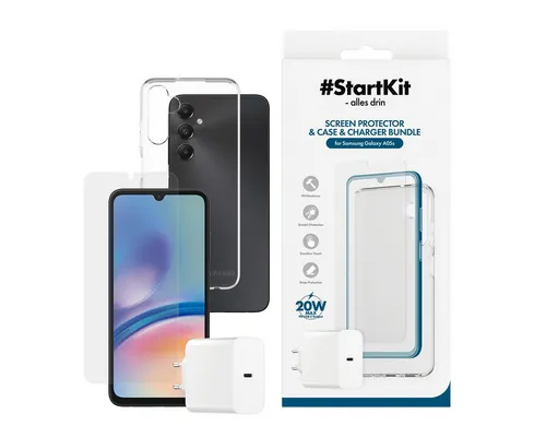 Zubehör-Set für Galaxy A05s | Ladegerät, Hülle & Glas | 20W von PanzerGlass