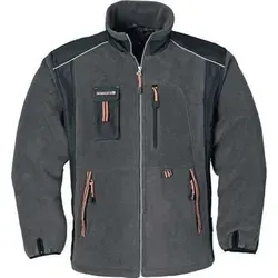 Fleecejacke Gr.L dunkelgrau/schwarz/orange TERRATREND - Funktionsjacke aus 100% Polyester, wasserabweisend, winddicht und atmungsaktiv. Mit modischen Kontrastfarben und praktischer Handytasche für aktive Outdoor-Abenteuer.