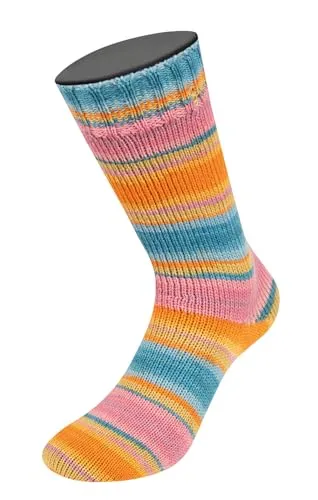 LANA GROSSA Landlust die Sockenwolle | Garn aus Merinowolle in verschiedenen Farben | Handstrickgarn aus 80% Schurwolle (Merino) & 20% Polyamid | 100g Wolle zum Stricken & Häkeln | 420m Garn FB129