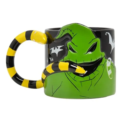 Paladone Nightmare Before Christmas Oogie Boogie Glow in the Dark Keramik 3D Sculpted Tasse, offiziell lizenzierte Disney Geschenke für Kaffee, Tee, heiße Schokolade