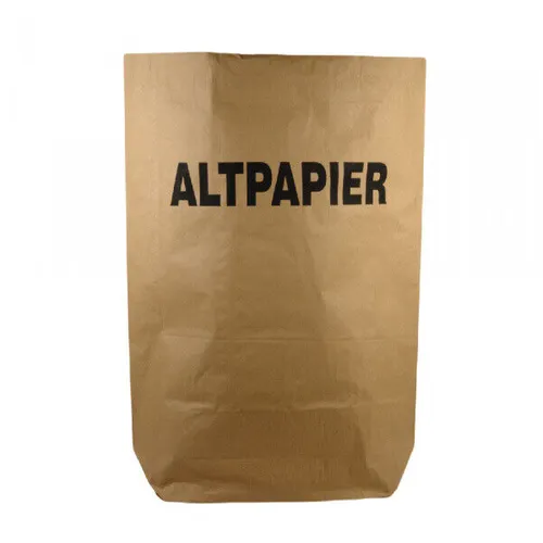 Papier Abfallsäcke 700x950+220mm - 120 l braun mit 