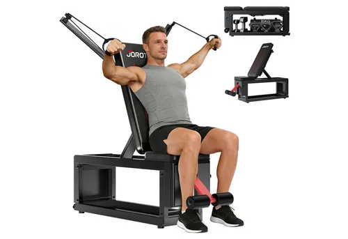 JOROTO Verstellbare Hantelbank MD85 für Zuhause - Vielseitige Hantelbank mit 7-fach verstellbarer Rückenlehne und 450 kg Tragkraft. Ideal für effektives Training in Ihrem Home-Gym, inklusive Stauraum für Gewichte und Zubehör.