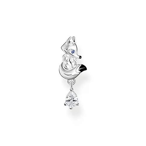THOMAS SABO Einzel Ohrstecker Fuchs mit weißem Stein in silber von THOMAS SABO