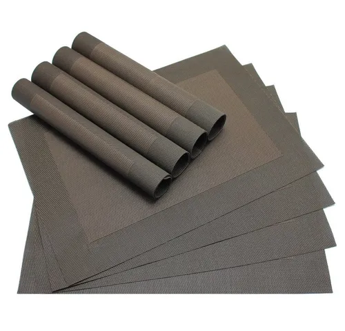 matches21 HOME & HOBBY Platzset Tischset BORDA 8er braun dunkelbraun Tischunterlage als Tischdeko, (8-St), modernes Esstisch Platzdeckchen als abwaschbarer Tischuntersetzer