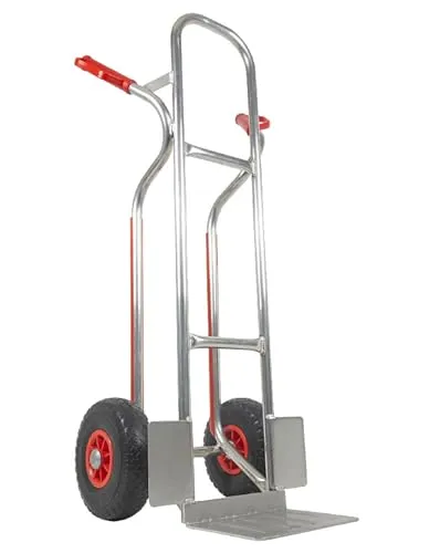 Trestles Profi Sackkarre Alu - Sackkarre mit 150kg Tragkraft, ideal für Werkstatt und Lager. Ausgestattet mit pannensicheren Vollgummireifen, Sicherheitsgriffen und Treppenrutschkufen für mühelosen Transport.