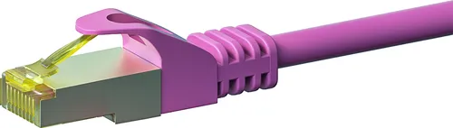 RJ45 Netzwerkkabel S/FTP (PiMF), mit CAT 7 Rohkabel, Rosa, 7,50m
