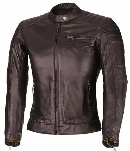 Büse Chester Damen Motorrad Lederjacke, braun, Größe 38 - Motorradjacke aus hochwertigem Rindsleder mit nachrüstbaren SAS-TEC Rückenprotektoren für optimalen Schutz und Sicherheit beim Fahren.