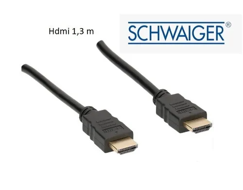 Schwaiger HDMI® Anschlusskabel HDM0130 053 schwarz, 1,3m, 2x HDMI Anschlusskabel