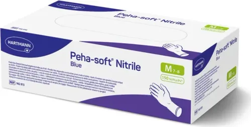 Produktbild PEHA-SOFT nitrile blue Unt.Hands.unsteril pf XS 150 St