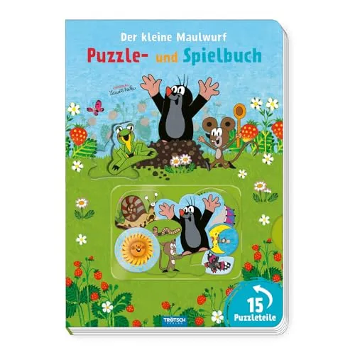 Trötsch Der kleine Maulwurf Puzzle- und Spielbuch Pappenbuch: Spielbuch Kinderbuch Beschäftigungsbuch