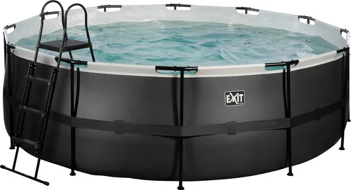 EXIT Swimming Pool Ø 427 x 122 cm schwarz von EXIT