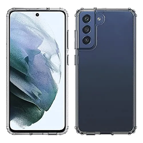 CoverKingz Handyhülle für Samsung Galaxy S21 FE - Stoßfeste Handy Hülle mit Kameraschutz Galaxy S21 Fan Edition - Slim Hybrid Case Transparent - Clear Cover