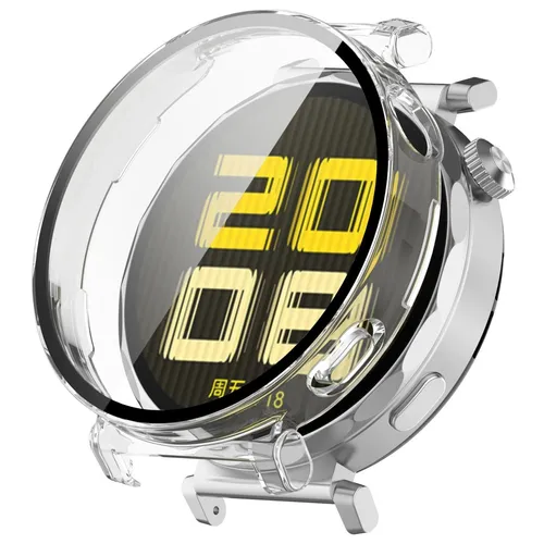 Produktbild Für Huawei Watch GT 5 Pro 42mm Kunststoff Hülle + Schutz Hart Glas Transparent