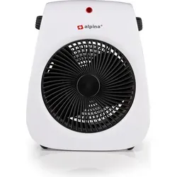 Alpina Elektrischer Heizlüfter 2000W - Heizlüfter mit 2 Heizstufen und Kühllüfter-Funktion. Ideal für alle Jahreszeiten, mobil und sicher durch Überhitzungsschutz und Umkipp-Sicherheitsschalter.