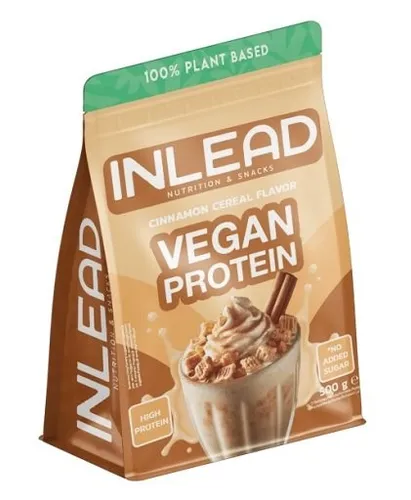 Inlead Vegan Protein 500g - Creamy Vanilla - Hochwertiges pflanzliches Proteinpulver mit leckerem Vanillegeschmack, ideal für eine ausgewogene Ernährung. Perfekt für Smoothies oder als Mahlzeitenersatz.
