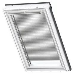 VELUX Jalousie Jalousette silber manuell PAL M06 7057S - Jalousien & Rollos, elegante silberne Aluminium-Jalousie mit blickdichtem Design, ideal für Wohnräume und bietet effektiven Sonnenschutz.