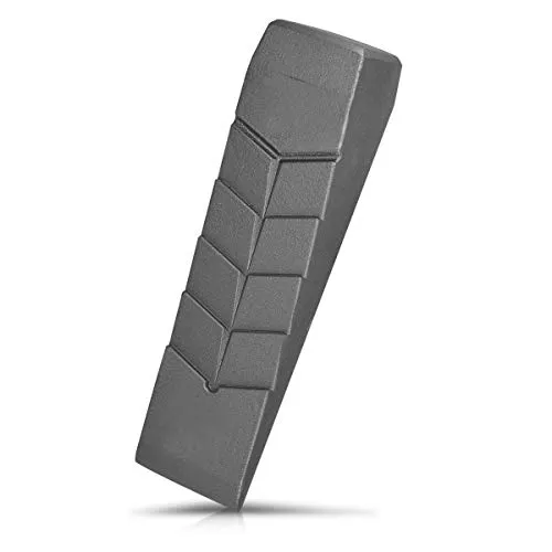 Navaris Aluminium Spaltkeil 2000g - Hochwertiger Holzspaltkeil - Spaltkeil aus robustem Aluminium, ideal zum einfachen Spalten von Holz und Fällen kleiner Bäume. Hohe Spaltwirkung durch spezielle Führungsrippen.