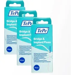 TePe Zahnseide Bridge & Implant Floss (3er Set)