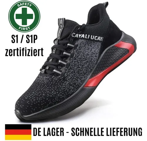 IRON FORCE S1 / S1P oder SBP - jeweils CE ISO zertifizierter Sicherheitsschuh (durchtrittsicher, bequem, leicht, rutschfest, atmungsaktiv) Stahlkappenschuhe Arbeitsschuhe Berufsschuhe sportlich elegant