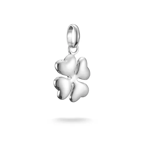 Thomas Sabo Charm Club Connect Charm-Anhänger Glücksklee in 3D - Charms in Bijouterie, aus recyceltem 925 Silber mit flexiblen Tragevarianten – ideal zum Mix & Match mit anderen Anhängern und perfekt als Geschenk für besondere Anlässe.