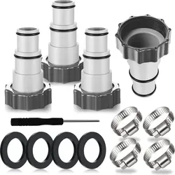 4er Set Poolschlauchadapter für Intex Pool, Ø 32/38mm