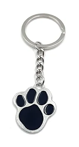 H-Customs Hundepfote Tatze Abdruck schwarz Schlüsselanhänger Anhänger