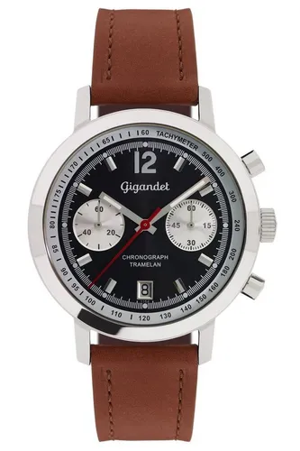 Gigandet Chronograph Tramelan, Mineralglas, Chronograph, Datumsanzeige, Tachymeter