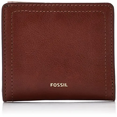 Fossil Brieftasche für Frauen Logan - Bifold aus Leder, braun - Damen-Geldbörse mit RFID-Blockierung, schützt Ihre Karten vor unberechtigtem Scannen. Praktische Fächeraufteilung für Ausweis, Kreditkarten und Bargeld.