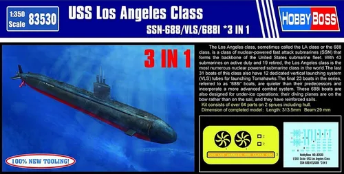 HobbyBoss 83530 1/350 USS Los Angeles Class SSN-688/VLS/688I *3 IN 1