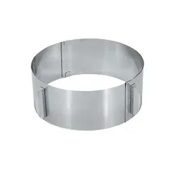 Gefu Tortenring  TONDO , silber , Edelstahl , Maße (cm): H: 8,5  Ø: 16