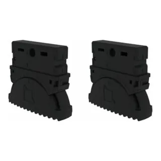 Zarges Innenschuh elektrisch ableitfähig 85x25mm - Zubehör für Leitern & Gerüste, sorgt für sichere Standfestigkeit und ist ideal für Sprossen- und Breitsprossenleitern aus Aluminium.