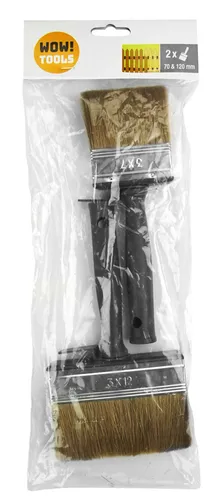 Lasurpinsel-Set 2-teilig Lasur Flächenstreicher 70mm 100mm Holzlasuren Terrassen