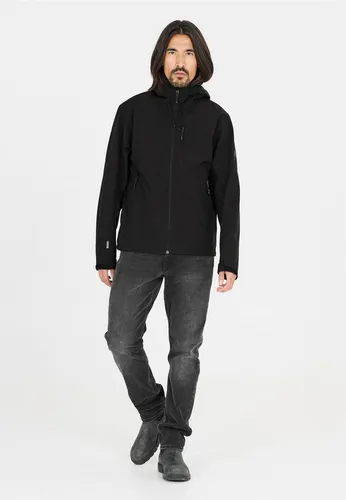 Whistler Rodney V2 Softshell Jacket W-Pro 8000 - Winddichte Softshelljacke in 5XL schwarz - Funktionsjacke für Trekking und Alltag, winddicht mit verstellbarer Kapuze - ideal für aktive Outdoor-Enthusiasten.