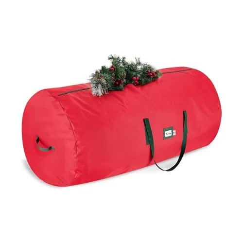 Wintem Faltbare Aufbewahrungstasche für den Weihnachtsbaum wasserdicht mit Reißverschluss, verstärkte Griffe und transparentes Etikett, ideal als Tasche x Weihnachtsbaum 210 cm, einfach zu verstauen