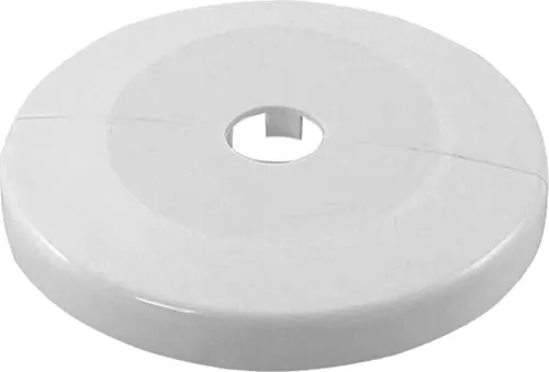 tecuro Scharnierrosette Ø 12 mm x Ø 85 mm x 8 mm - Kunststoff ABS weiß