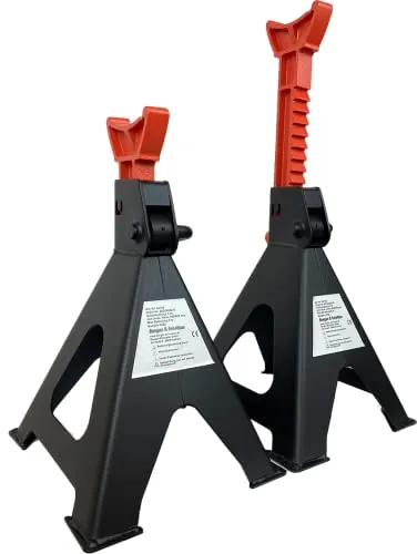 Berger & Schröter 60185 Unterstellböcke, 6 to Tragkraft - Stützböcke mit 6 Tonnen Tragkraft, höhenverstellbar von 403mm bis 608mm, bieten hervorragende Stabilität und Sicherheit für Ihre Projekte.