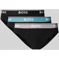 BOSS Slip Brief 3P Power - Packung mit 3 Slips in Schwarz, Größe L - Funktionsunterwäsche mit elastischem Bund für optimalen Tragekomfort, ideal für den täglichen Gebrauch.