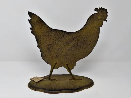 Huhn Henne Metall Braun Figur Dekoration Ostern Osterdekoration Osterfigur NEU!