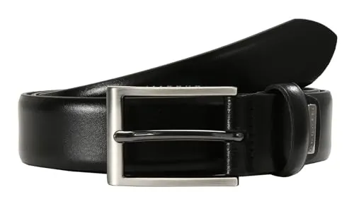 bugatti Herren Gürtel 37600-1372, Schwarz, Größe 85 - Herren-Gürtel aus hochwertigem Leder, stilvoll und vielseitig kombinierbar, ideal für jeden Anlass.