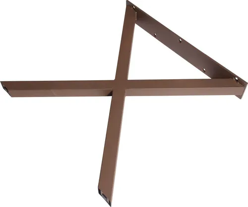 Dieda Tischbein X-Form in Rostoptik - Robustes Tischgestell für Innen und Außen, Maße: 71 x 70 x 10 cm, ideal für individuelle Tischgestaltungen im Industrie-Chic.