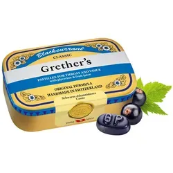 Grethers Blackcurrant Gold zuckerhaltig Pastillen Dose