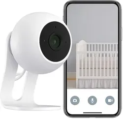 Video-Babyphone 2K HD mit App-Überwachung - Überwachungskamera mit 2K HD für klare Bilder, Bewegungserkennung und Zwei-Wege-Audio. Flexibel installierbar und sicherer Speicher für Ihr Zuhause, Baby oder Haustier.