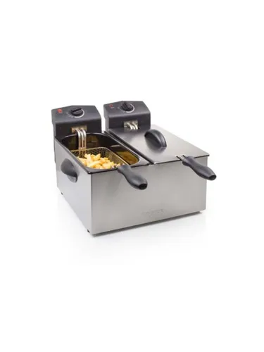 Tristar FR-6937 Elektro Fritteuse - Fritteuse mit Doppel-Kaltzonen und 6 Liter Öl-Fassungsvermögen, ideal für knusprige Ergebnisse und schnelles Frittieren.