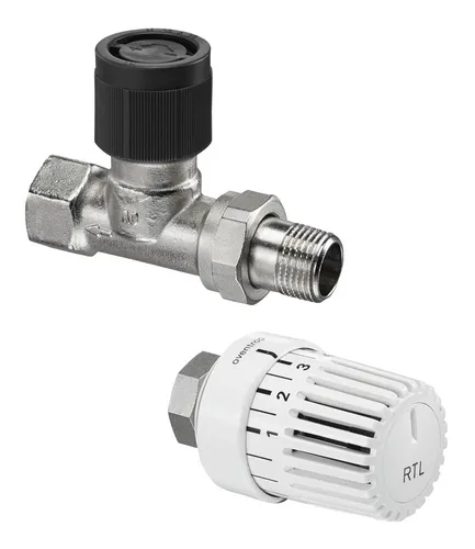 OVENTROP Rücklauftemperaturbegrenzer-Set DN 15 - Thermostate mit Rücklauf-Durchgangsventil, sorgt für optimale Heizungsregelung und Energieeinsparung.
